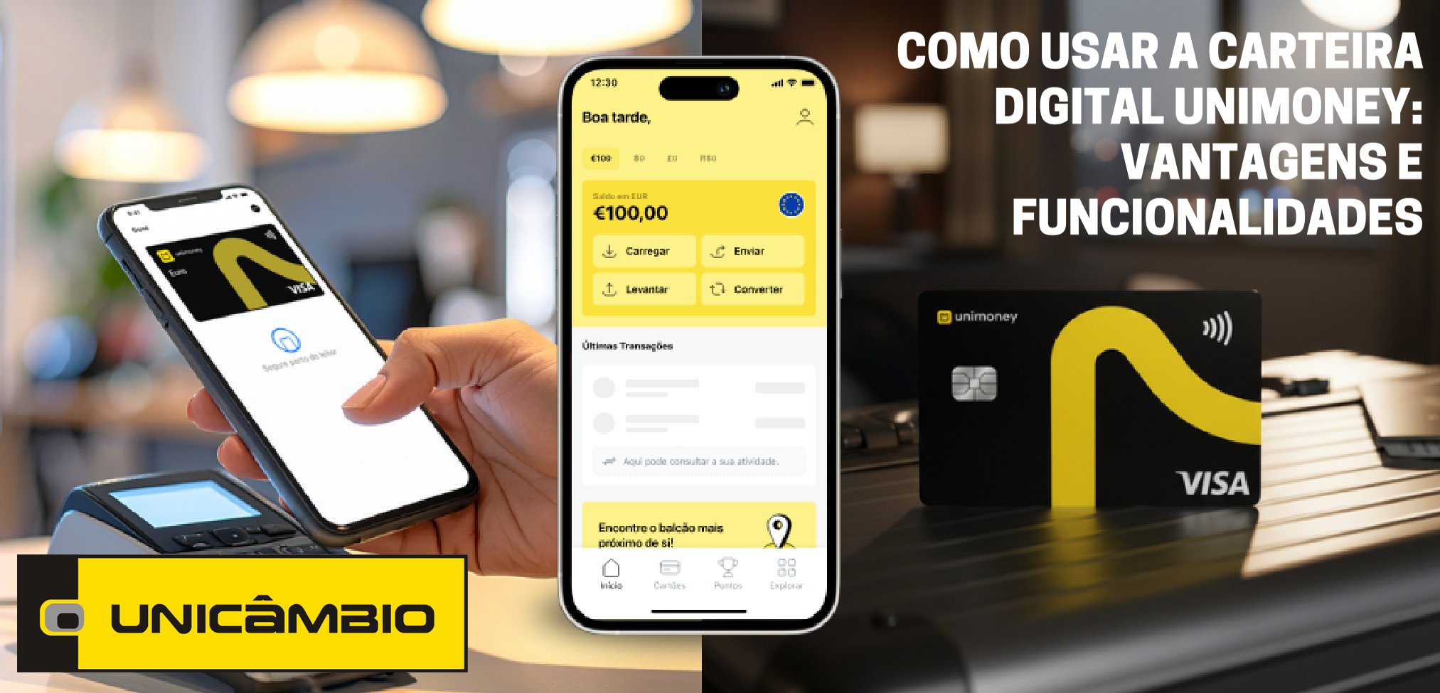 Já conhece a Unimoney? Descubra como esta carteira digital o ajuda a controlar as despesas, viajar sem preocupações e gerir o seu dinheiro com total segurança - tudo a partir do telemóvel.